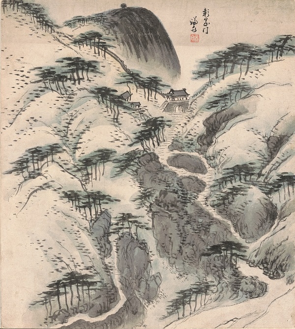 (정선, 《장동팔경첩》 중 〈창의문〉, 조선 1750년대, ⓐ국립중앙박물관)