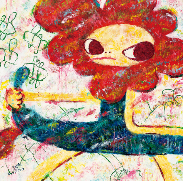 (아야코 록카쿠, Untitled, acrylic on canvas, 100.0☓100.0cm, 2015, signed and dated on the lower left. 추정가 KRW 1.6억~2.4억 원. 사진=서울옥션 홈페이지)