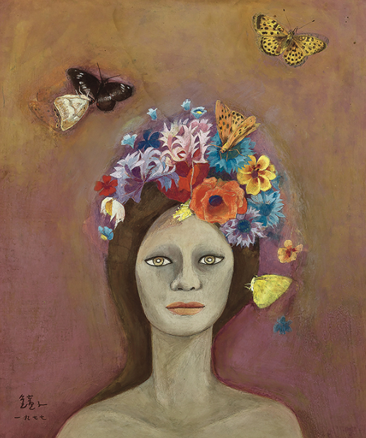 천경자, 여인의 초상(Portrait of a Woman), color on paper, 50.8☓43.0cm, 1977, signed and dated on the lower left. 추정가 KRW 5억~8억 원
