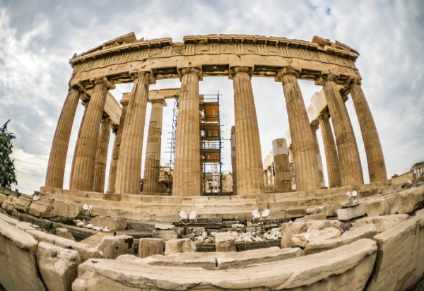 그림  고대 올림픽이 열렸던 아테네 제우스 신전의 유적.