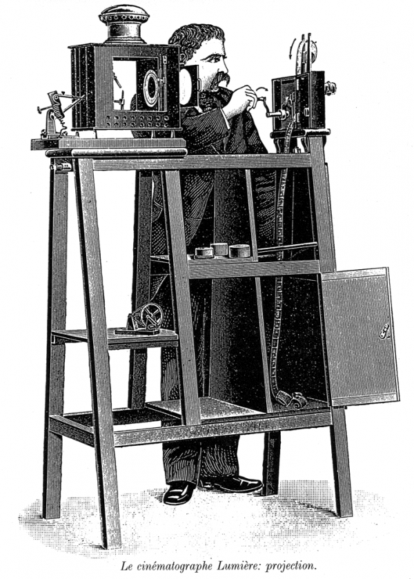 뤼미에르 형제가 직접 발명해 사용한 시네마토그래프. 출처 뤼미에르박물관 <br>