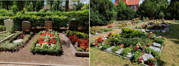 이쁜 정원으로 가꾸어진 독일의 공원묘지 모습