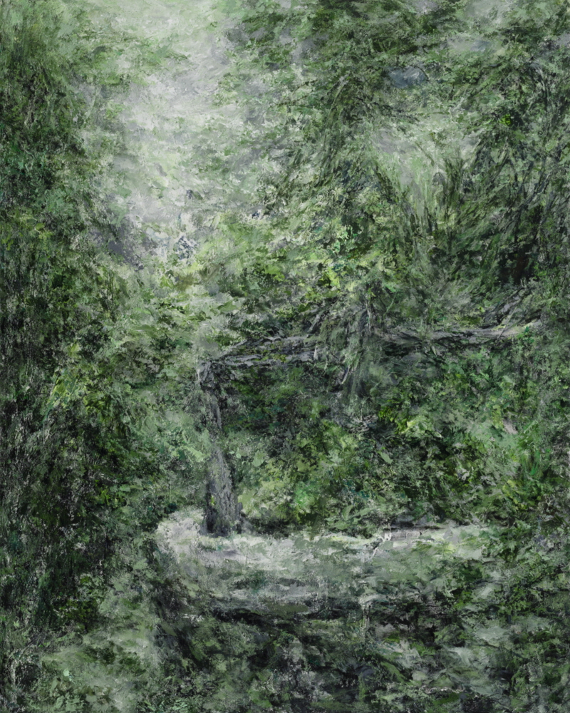박미경, 숲속 우물, 2022, Acrylic on canvas, 130cm 162cm
