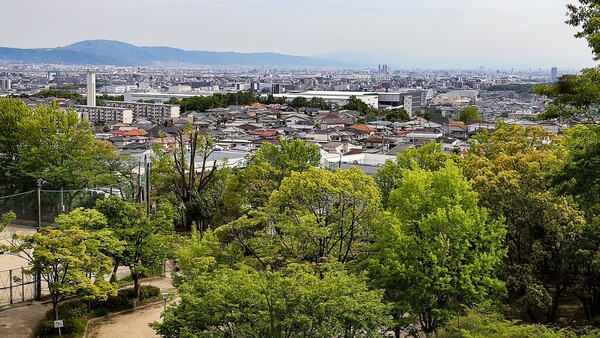 &nbsp;오사카부 이바라키시 야마테다이 지역 풍경. 사진=오사카대학 제공