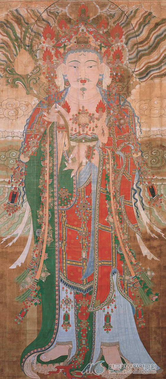 하동 쌍계사 괘불도, 삼베에 채색, 보물 제1695호. 사진=한국학중앙연구원 제공